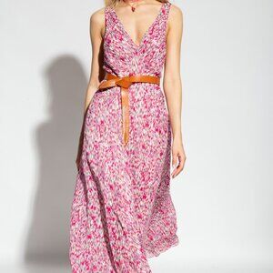 NWT$740 ISABEL MARANT ÉTOILE Dojali Sleeveless Printed Maxi Dress In Pink 40 (8)